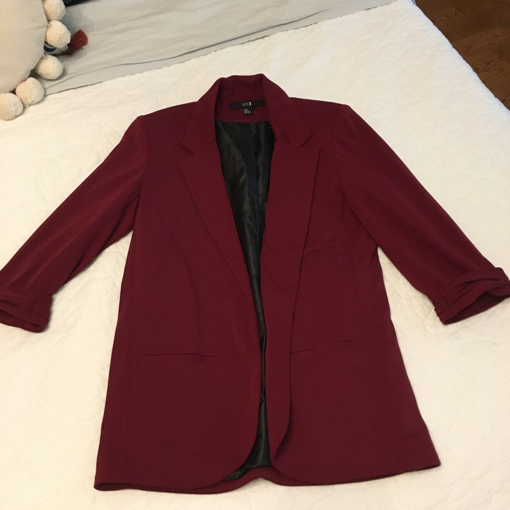 Burgundy blazer